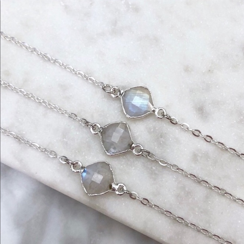  Rainbow Moonstone Necklace - Picture 8 of 8